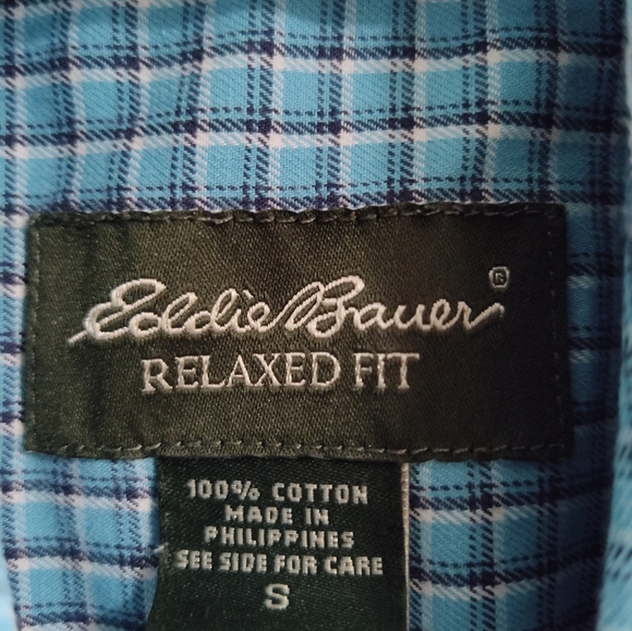 Eddie Bauer relaxed fit plaid Cotton shirt - Picture 3 of 4